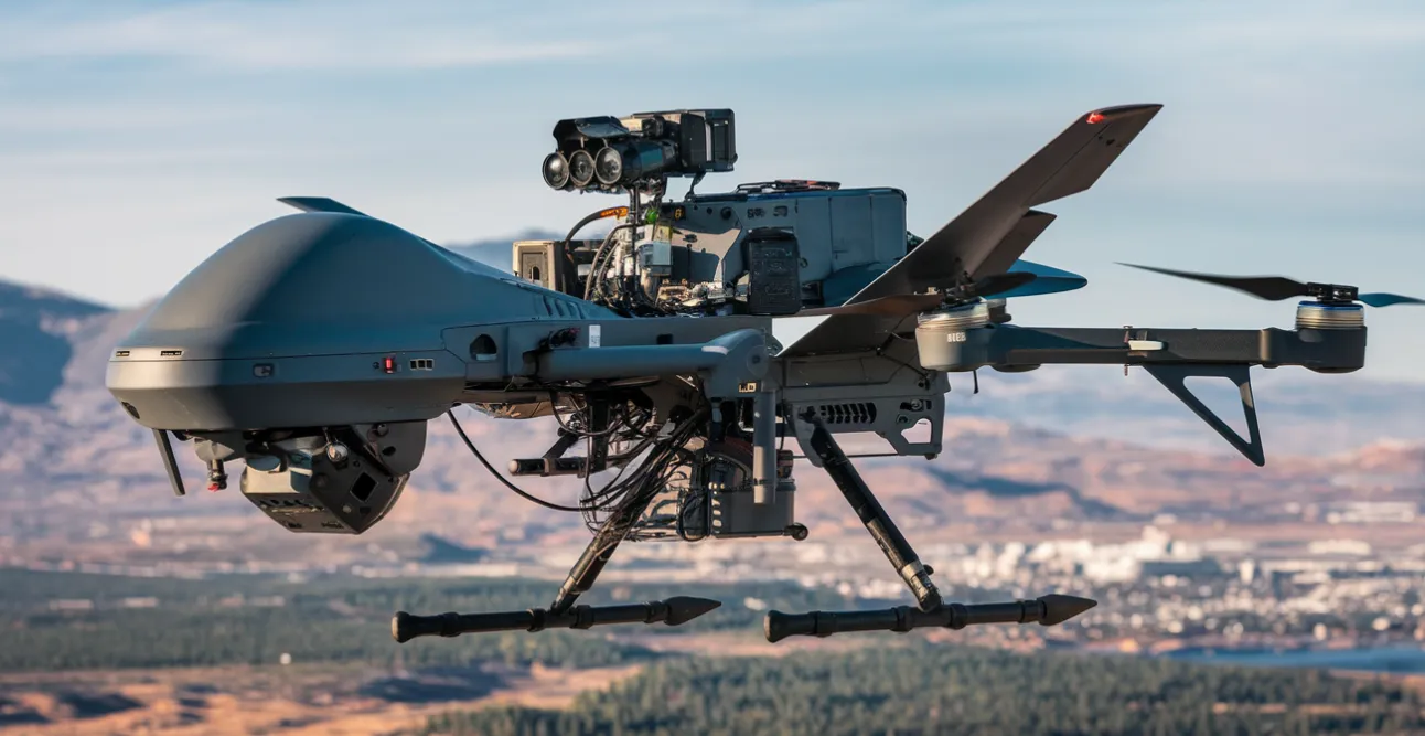 AI-in-Military-Drones Drones com IA: 10 fatos você precisa saber!